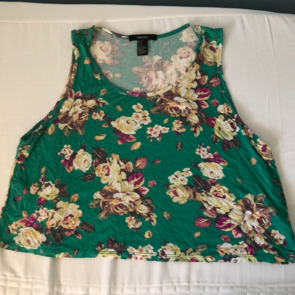 Green crop top